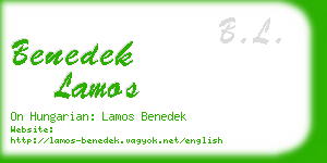 benedek lamos business card